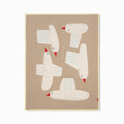 Ferm Living Bird Quilted Blanket - Sand