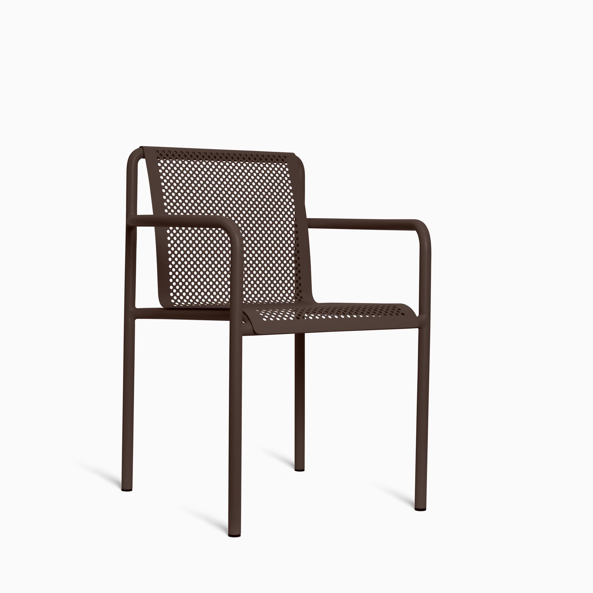 Ferm Living Dapple Chair with Arms Dark Chocolate