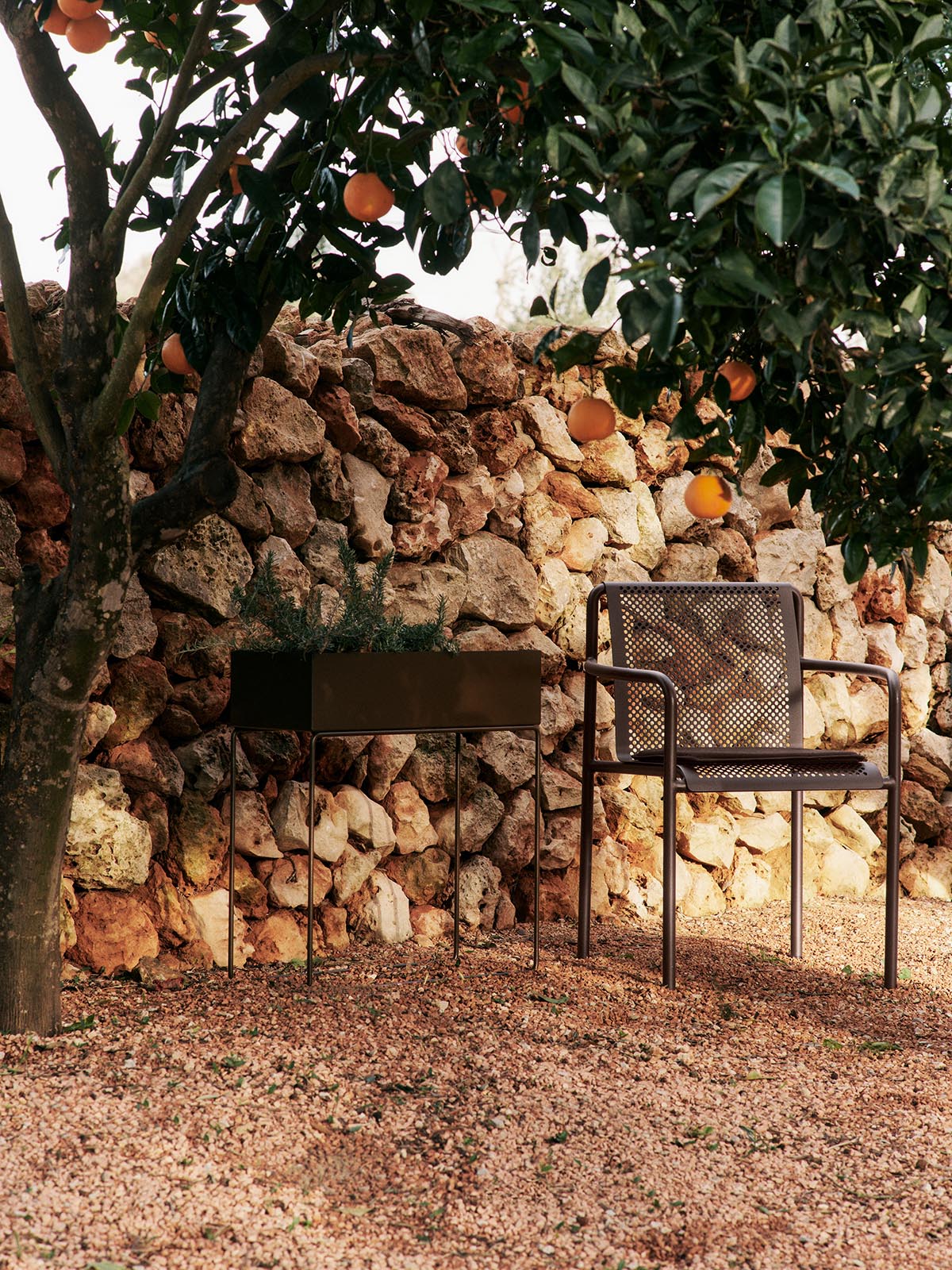 Ferm Living Dapple Chair with Arms Dark Chocolate