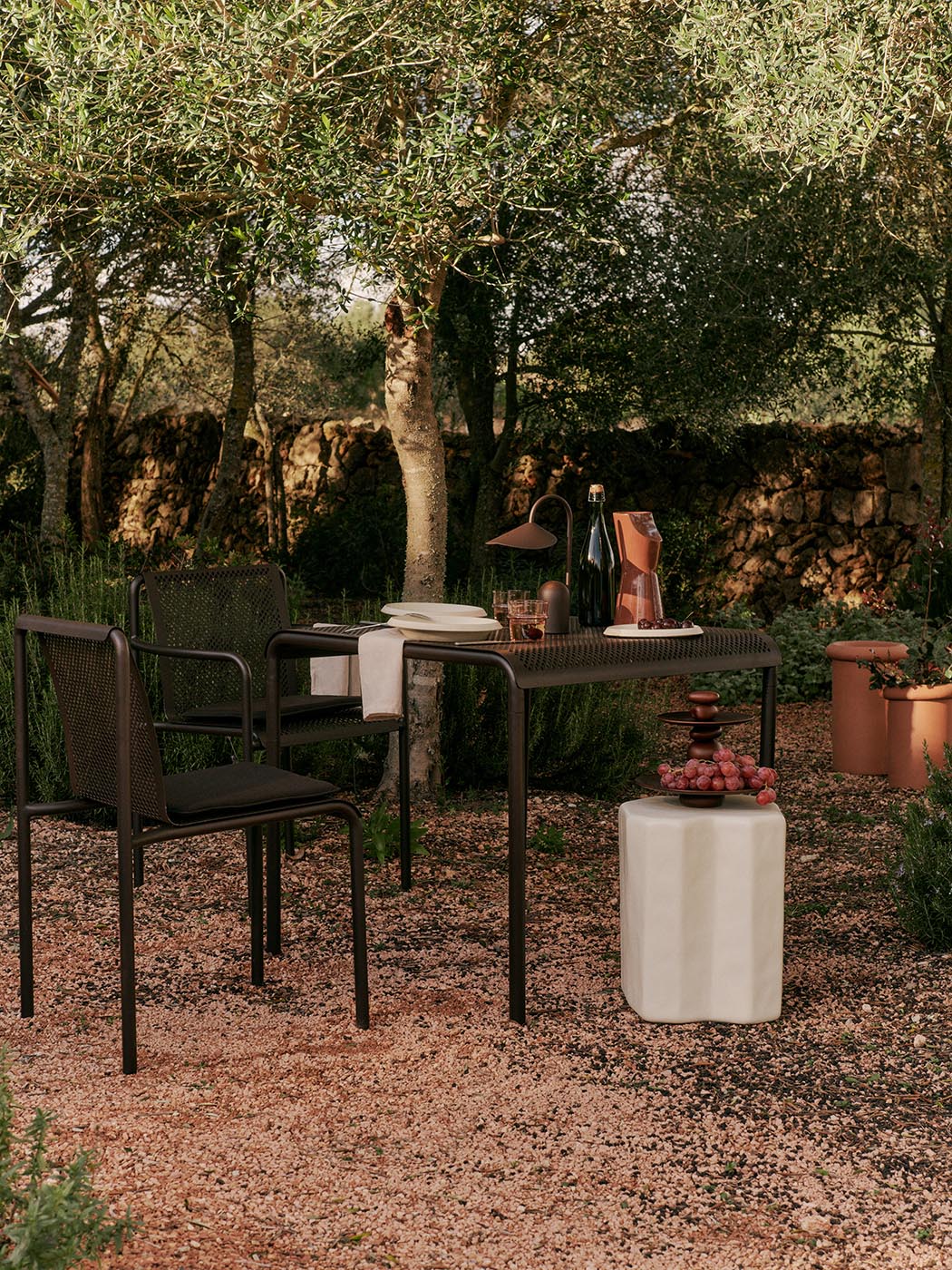 Ferm Living Dapple Chair with Arms Dark Chocolate