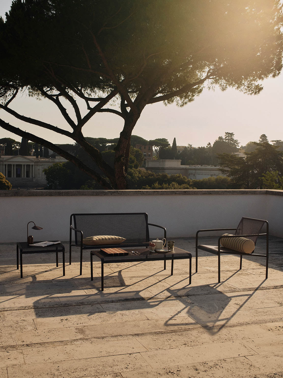 Ferm Living Dapple Lounge Chair with Arms Dark Chocolate