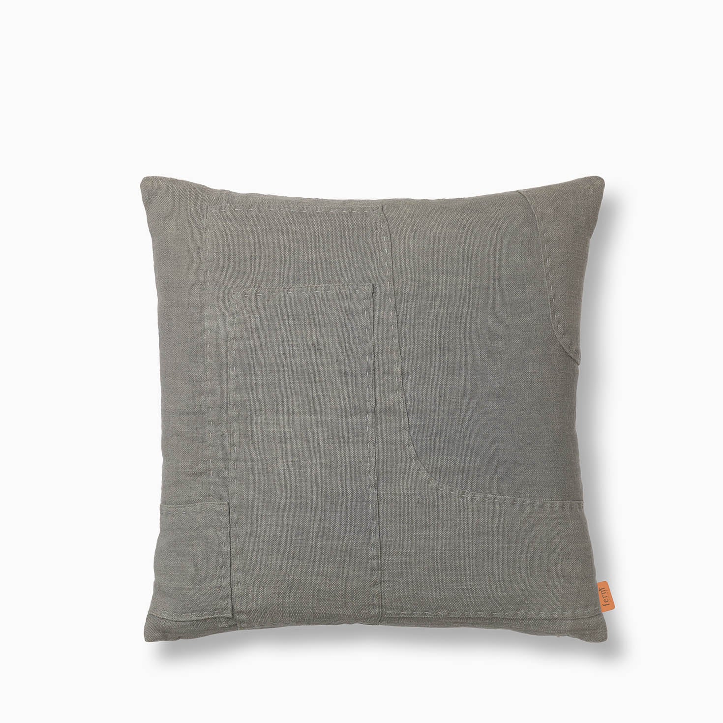 Ferm Living Darn Cushion Blue Grey