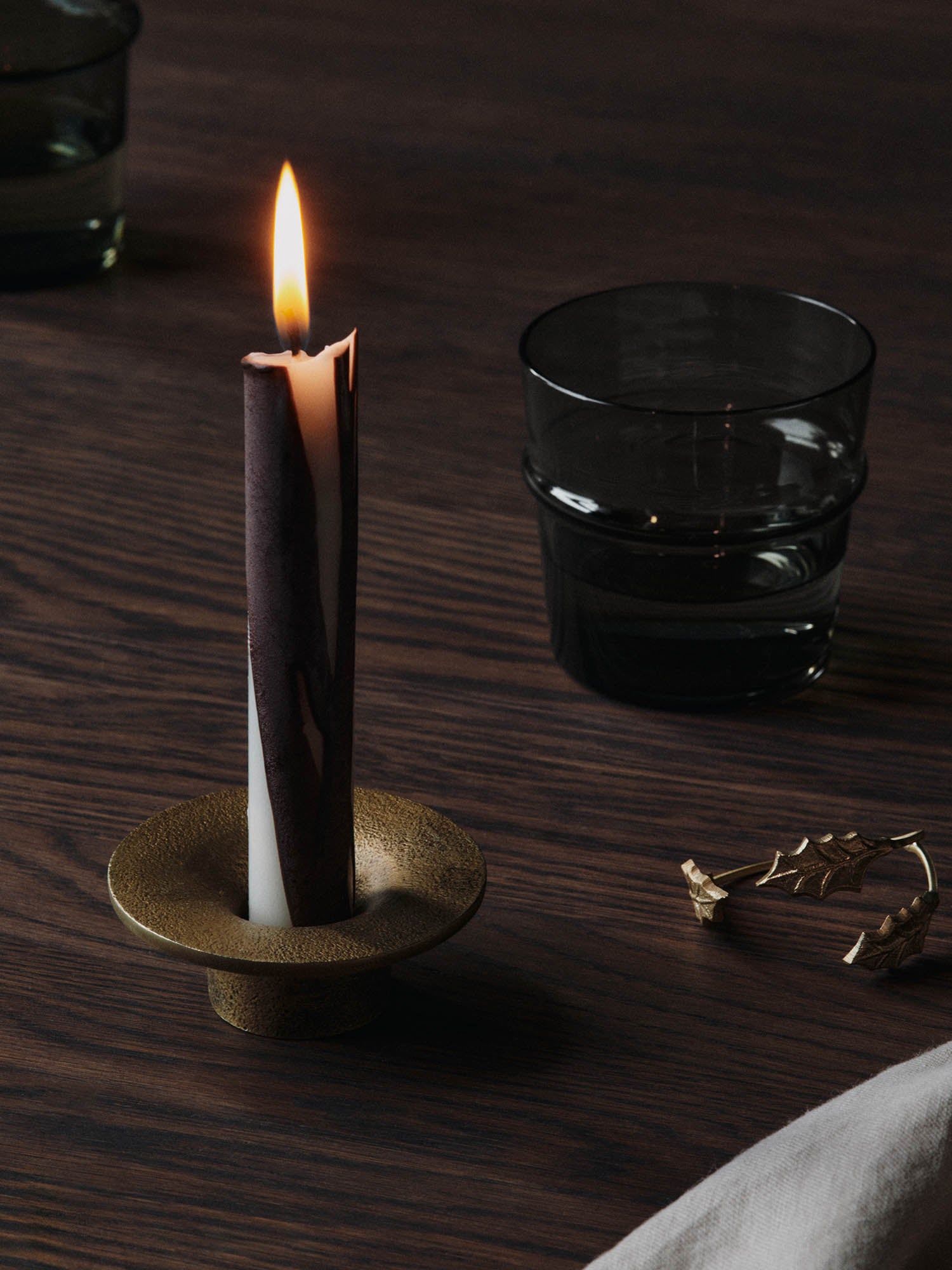 Ferm Living Dryp Candles (Set of 2) - Dark Chocolate