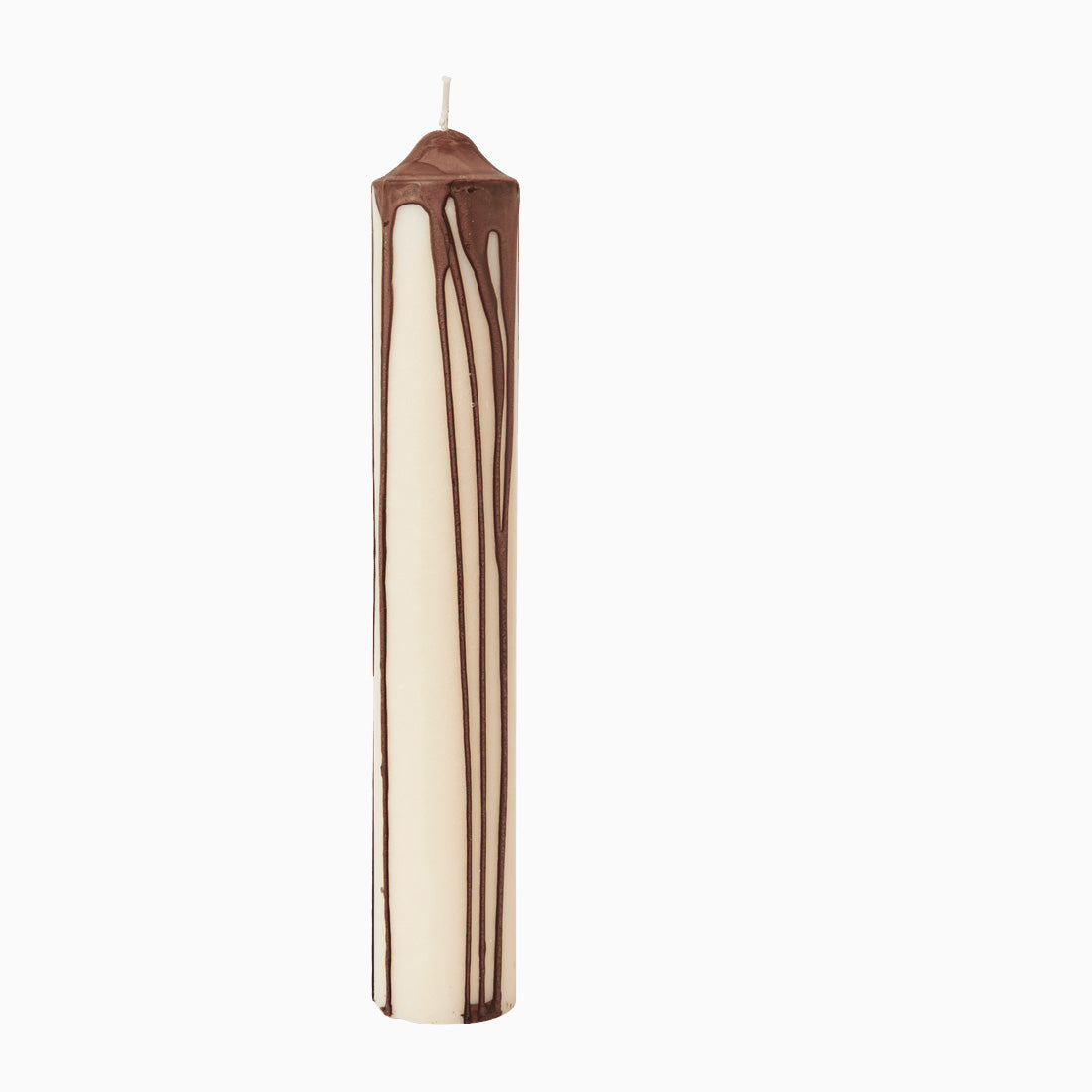 Ferm Living Dryp Pillar Candle - Large Dark Chocolate