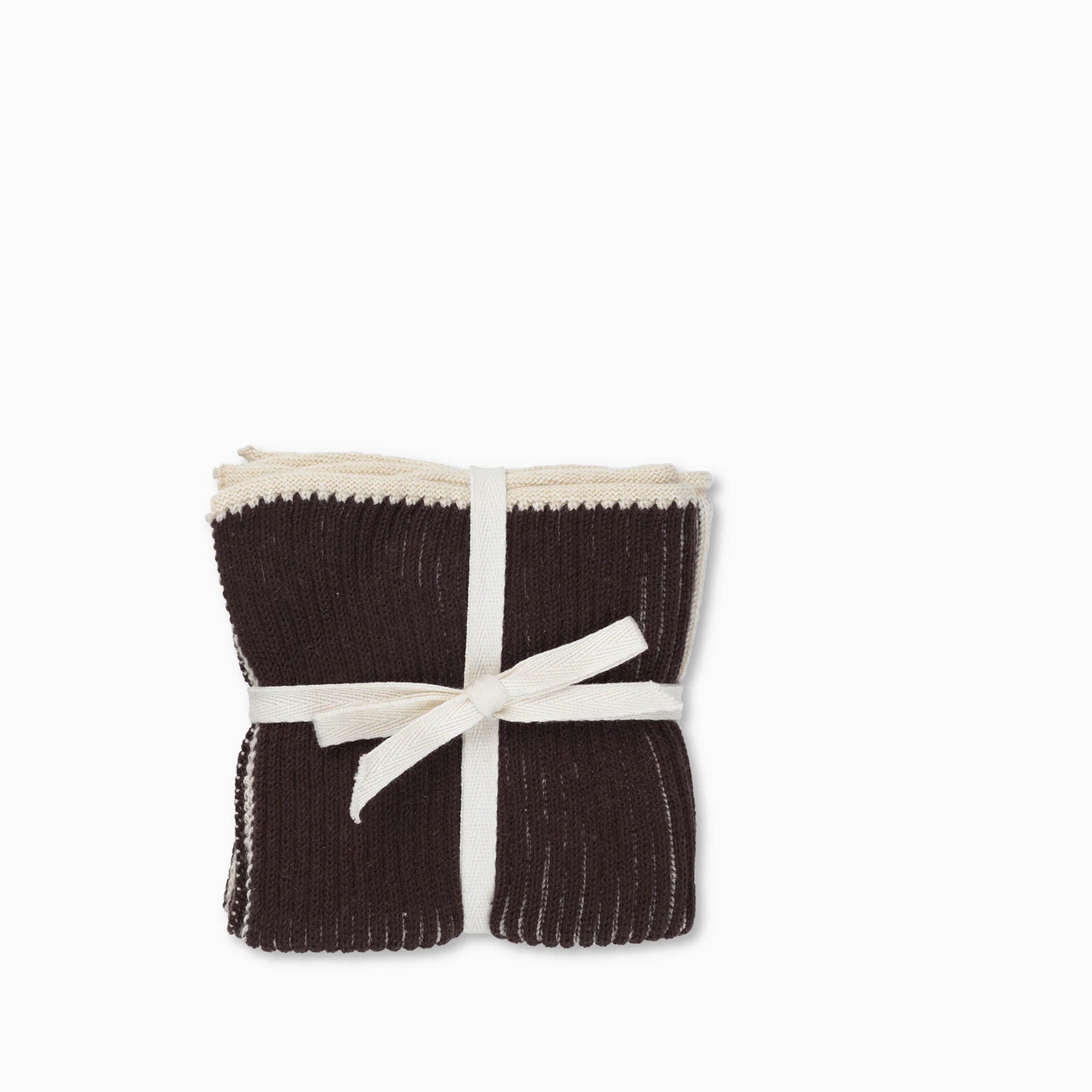 Ferm Living Hale Twofold Cloth Choco Off White