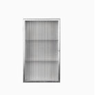 Haze Wall Cabinet - Reeded Glass - Brushed Stainless Steel