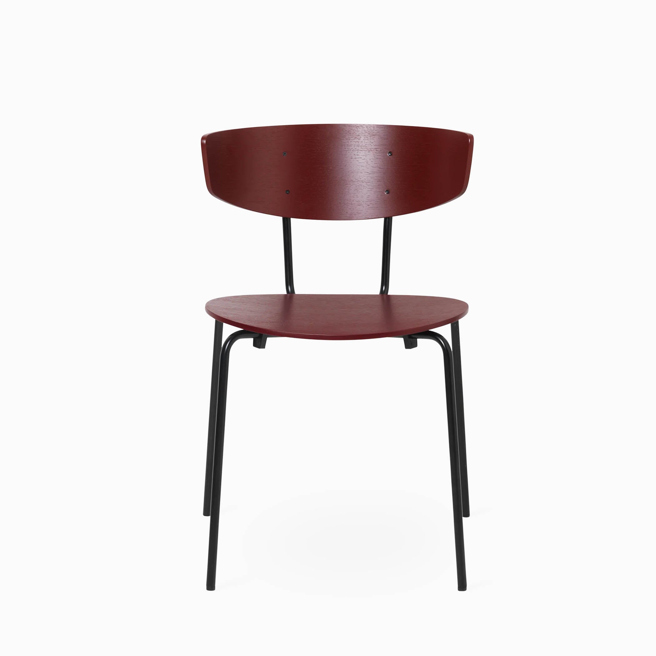 Ferm Living Herman Chair Steel Frame  Red Brown
