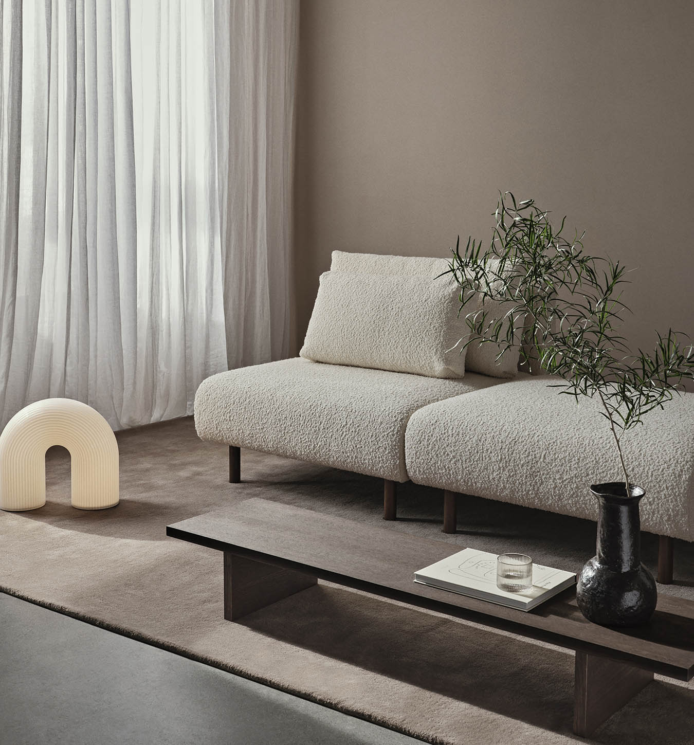 Ferm Living Kona Display Table Dark Stained Oak