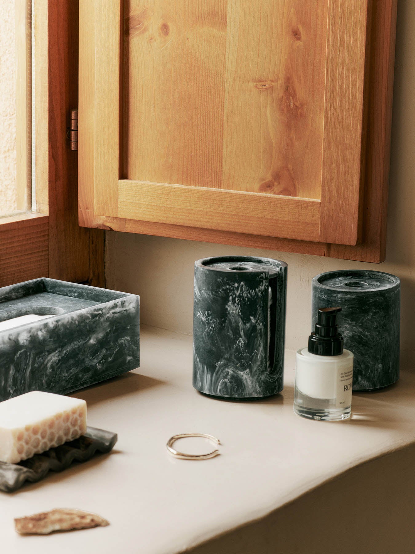 Ferm Living Mist Cotton Pad Holder Charcoal