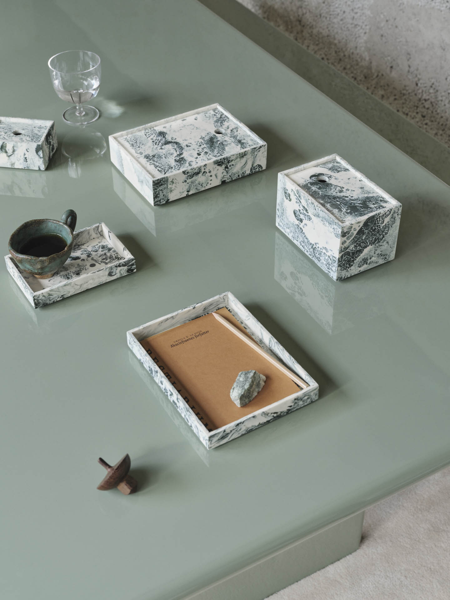 Ferm Living Mist Emerald Off White