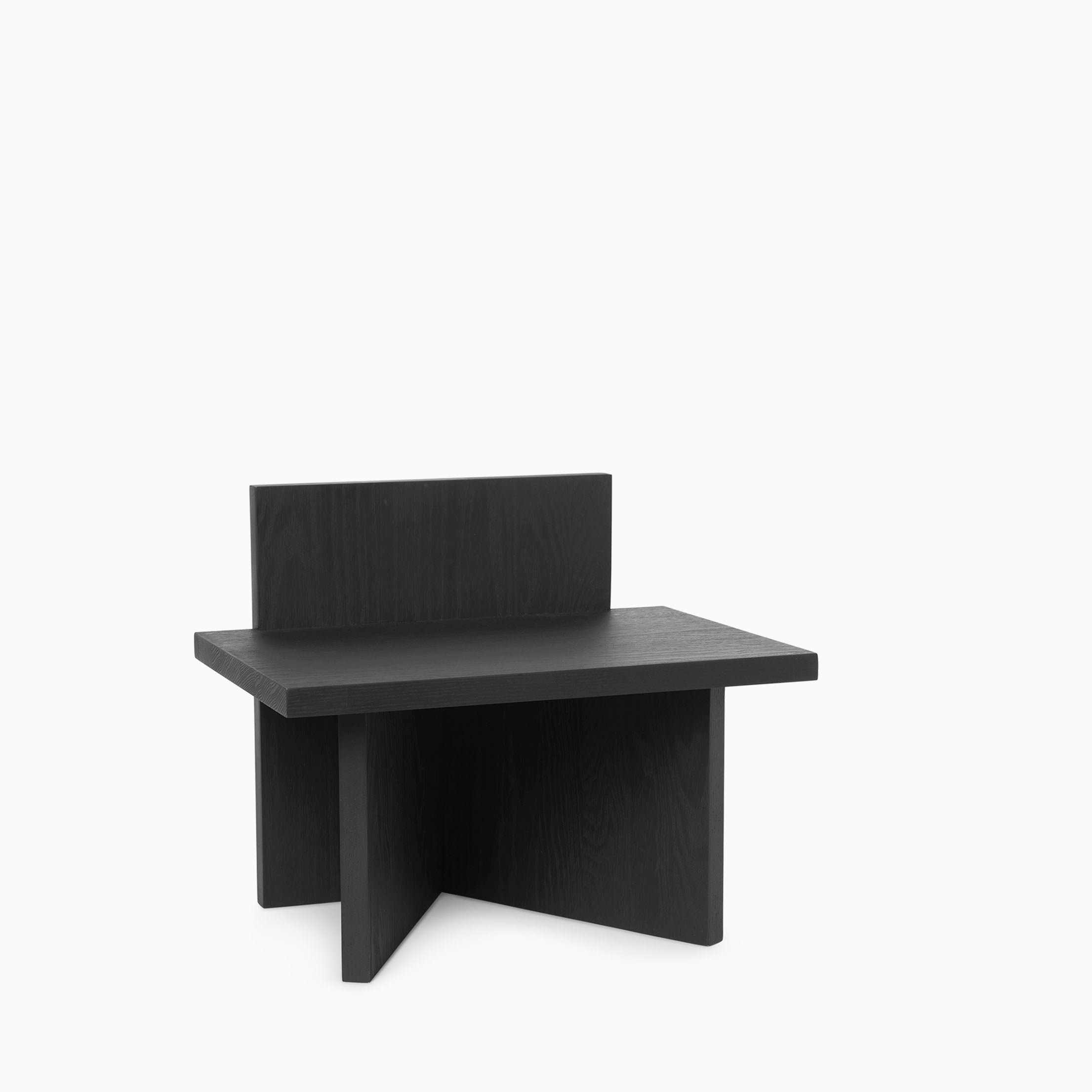 Ferm Living Oblique Stool Black Stained Ash