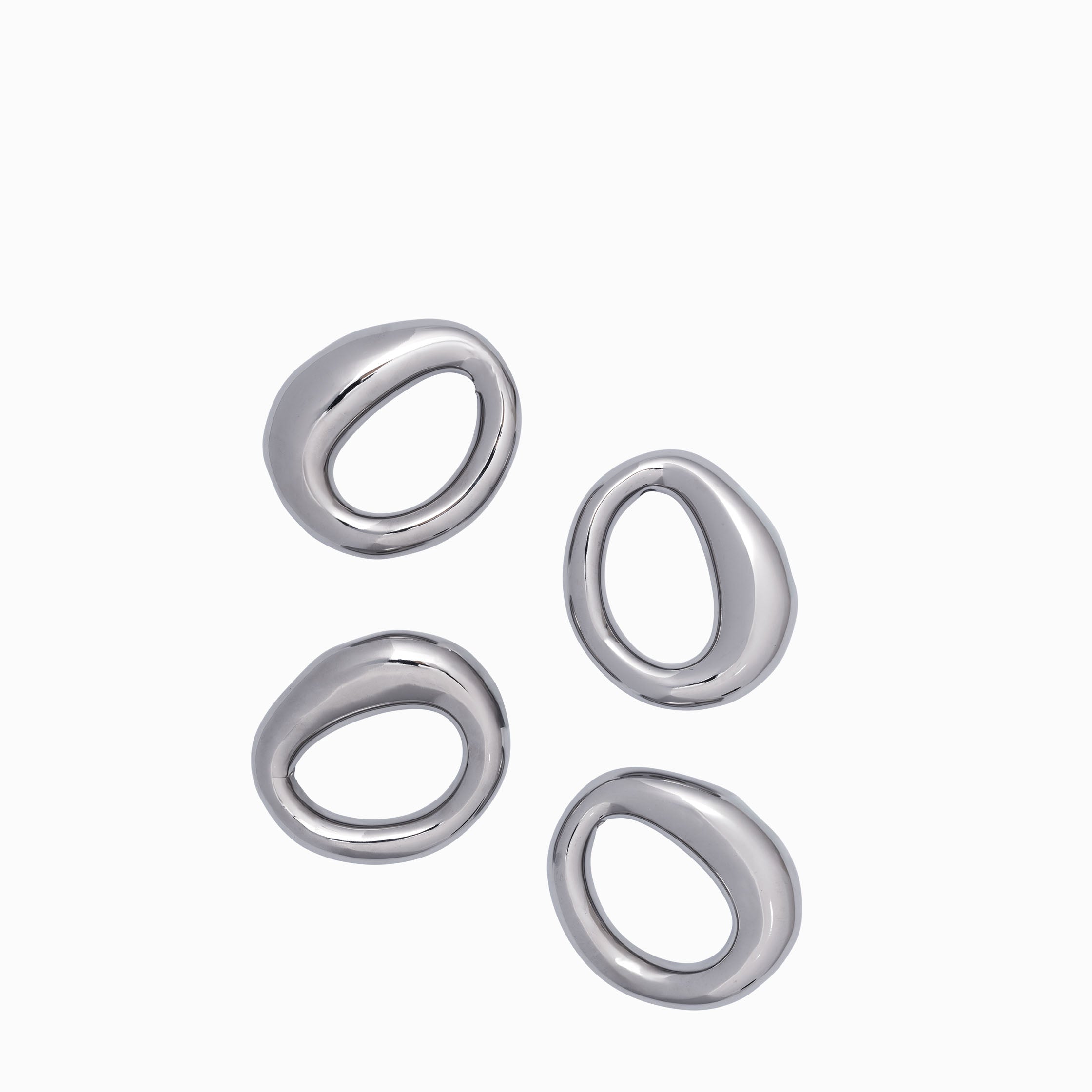 Ferm Living Orrith Napkin Rings (Set of 4) - Silver