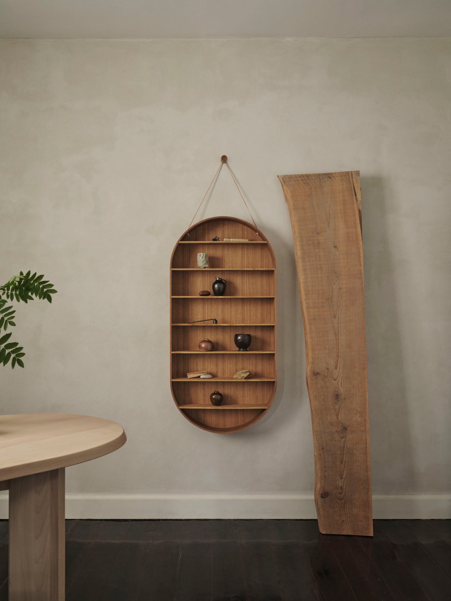 Ferm Living Oval Dorm Shelf - Oiled Oak