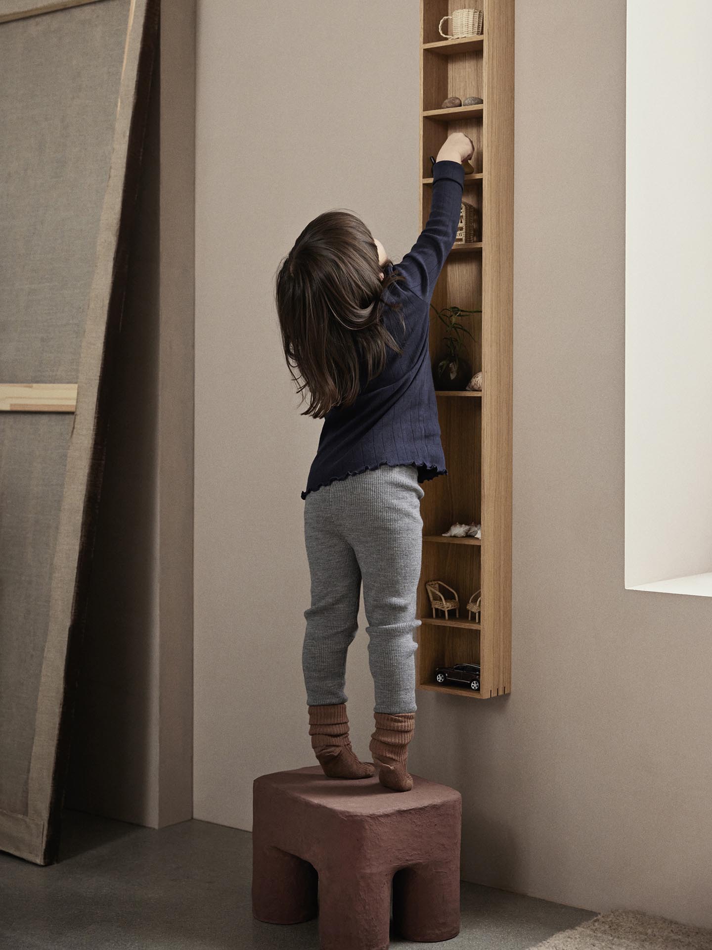 Ferm Living Podo Stool Red Brown