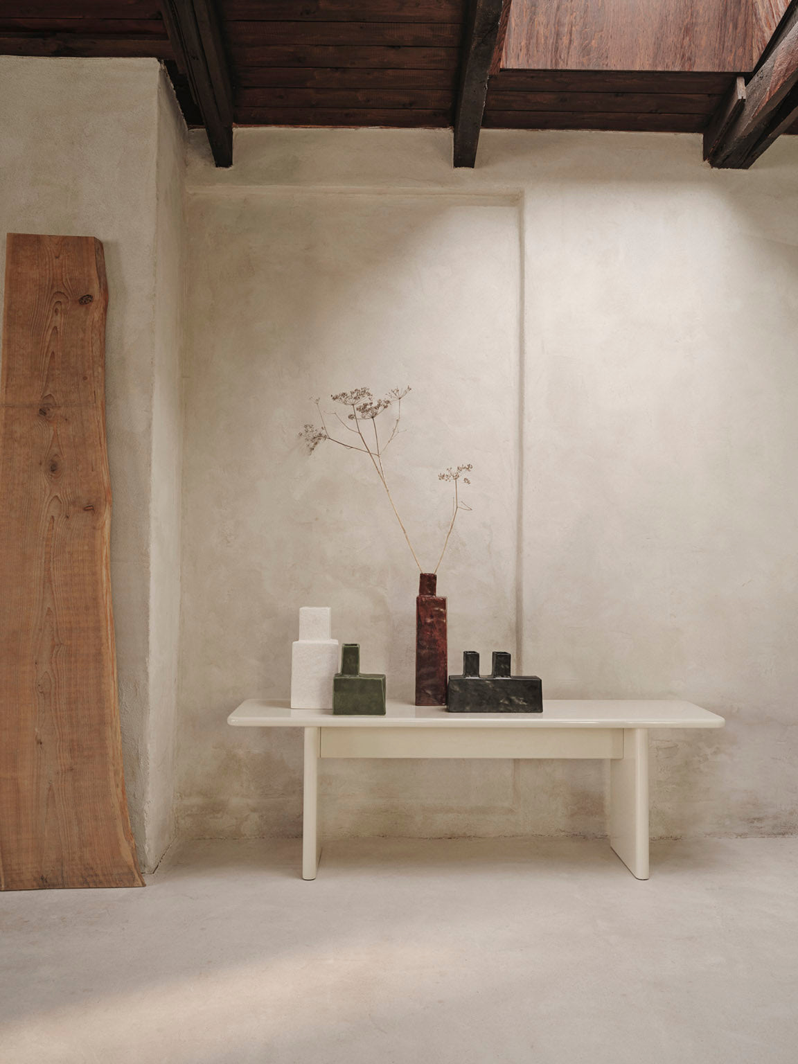 Ferm Living Rink Bench Eggshell