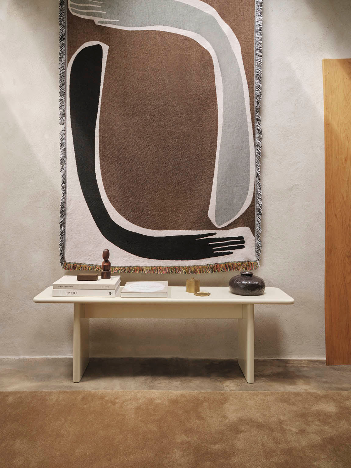Ferm Living Rink Bench Eggshell