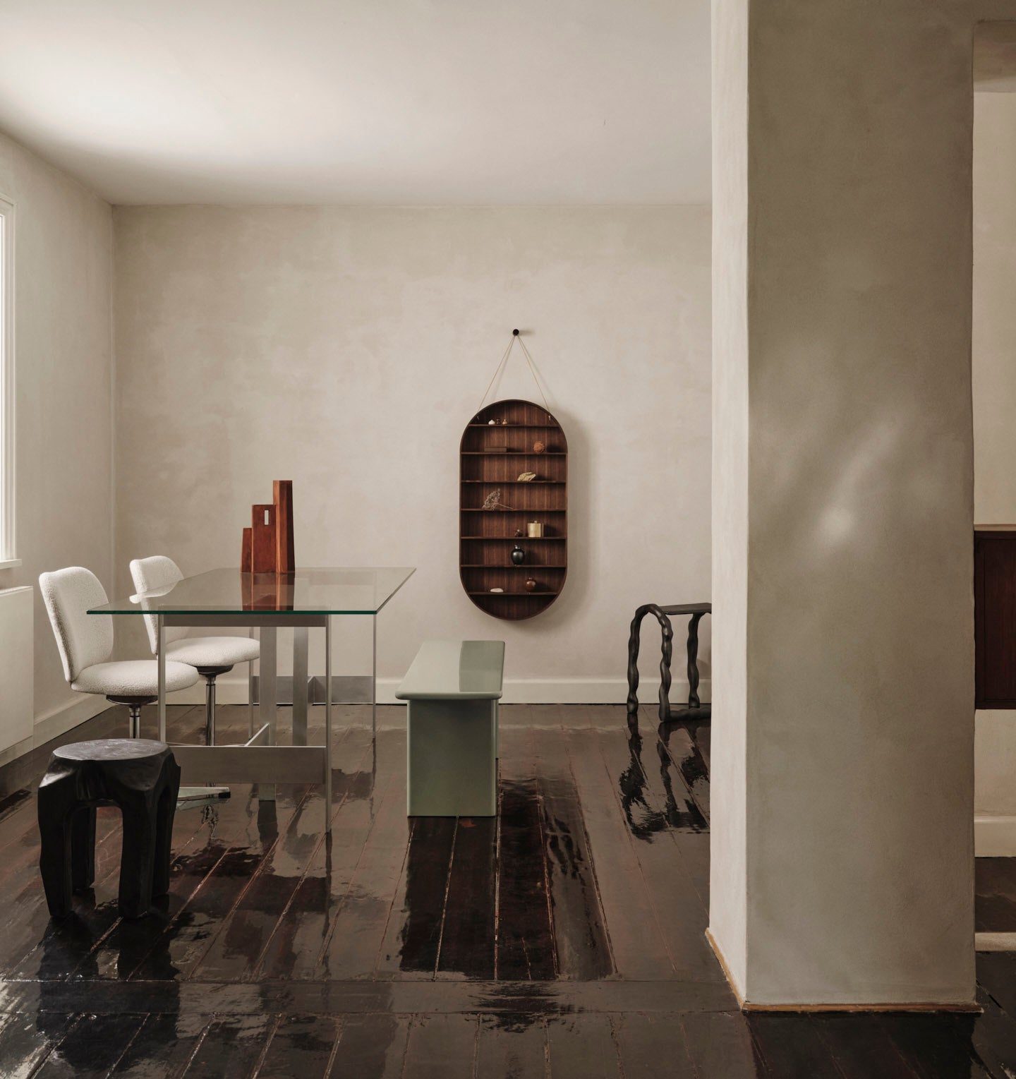 Ferm Living Rink Bench Large Tea Green