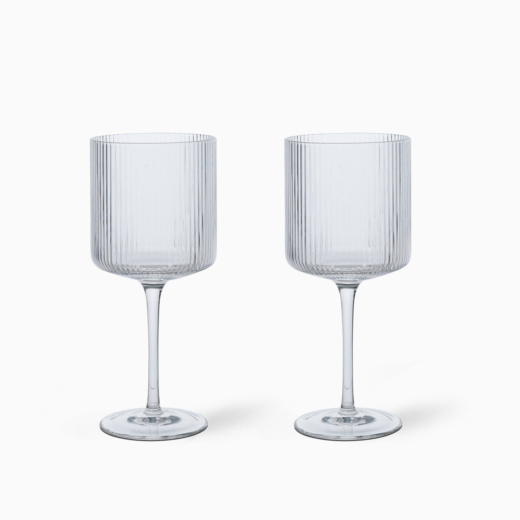 Ferm Living Ripple Red Wine Glasses Clear (Set of 2)