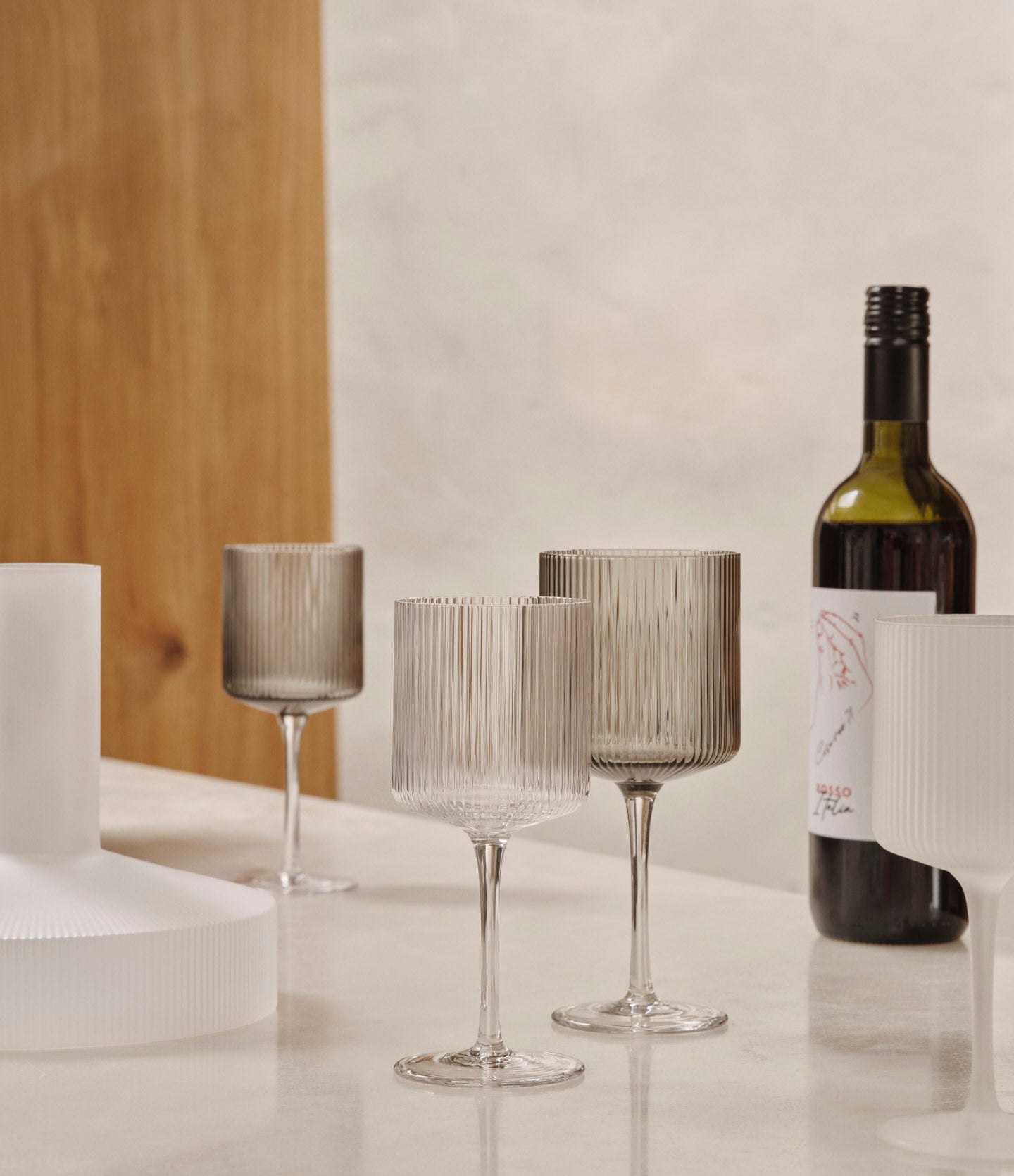 Ferm Living Ripple Red Wine Glasses