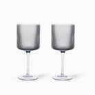 Ferm Living Ripple Red Wine Glasses Smoked Grey