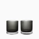 Ripple Tumbler Glasses - Set of 2 Smoked Grey