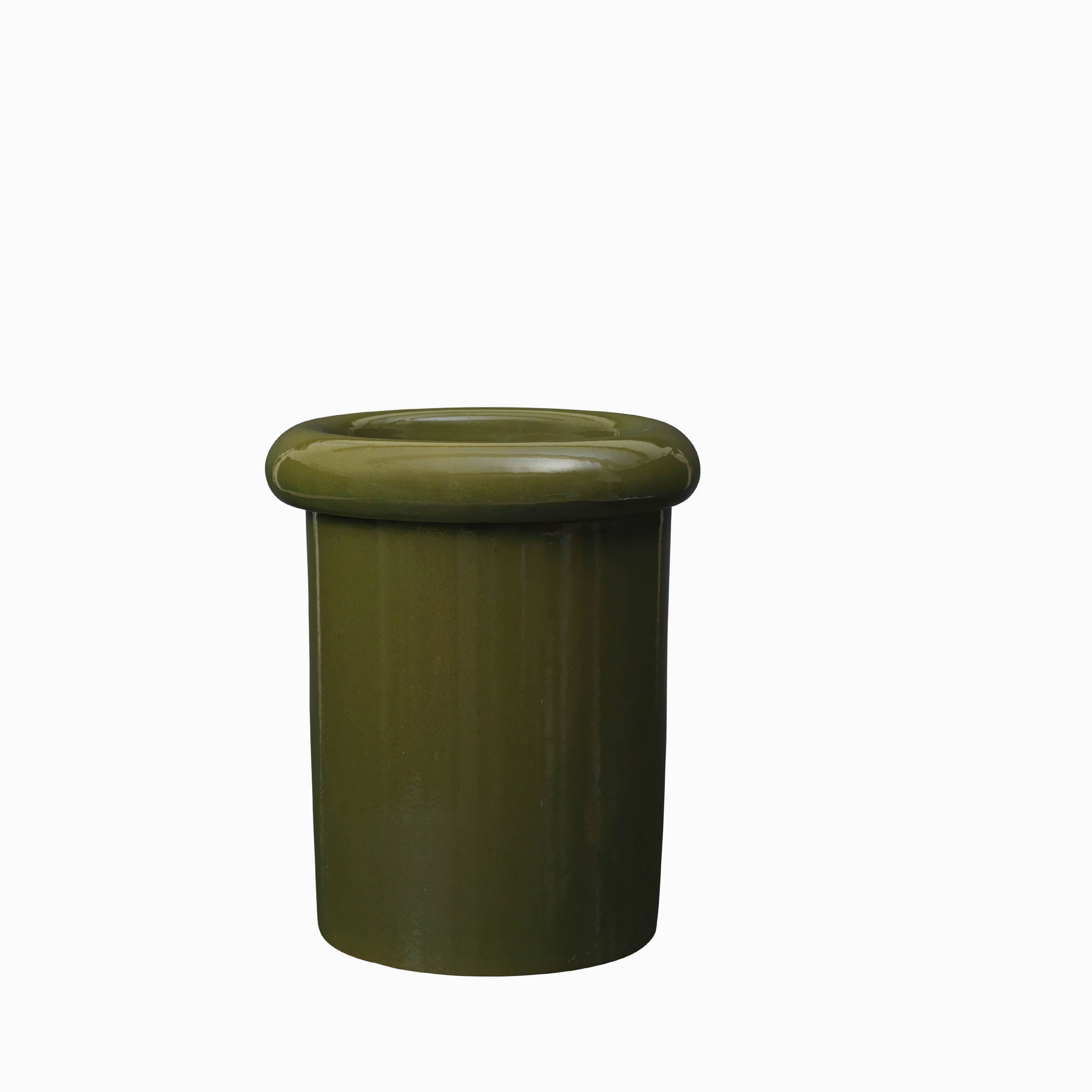 Ferm Living Rollo Pot H36 Moss Green