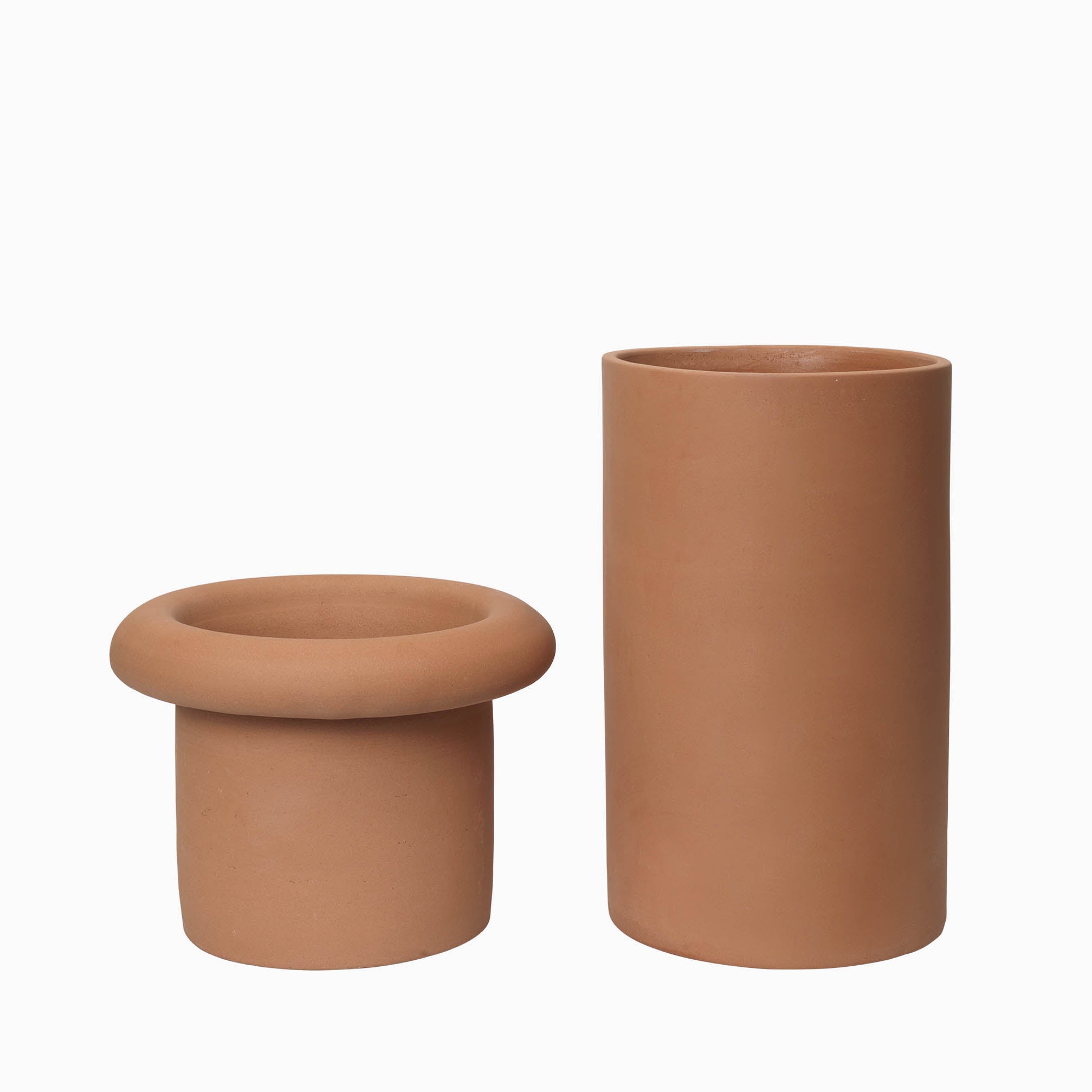 Ferm Living Rollo Pot H46 Terracotta