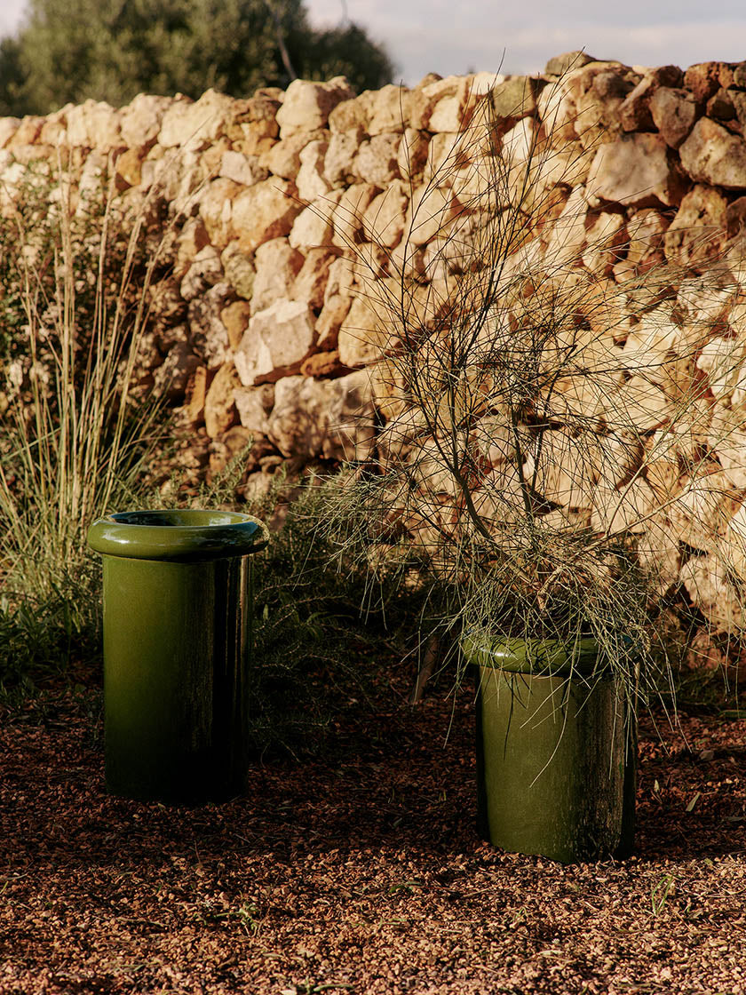 Ferm Living Rollo Pot Moss Green