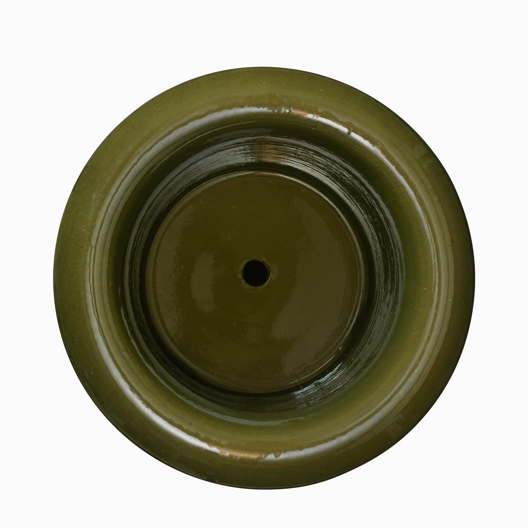 Ferm Living Rollo Pot Moss Green Top View