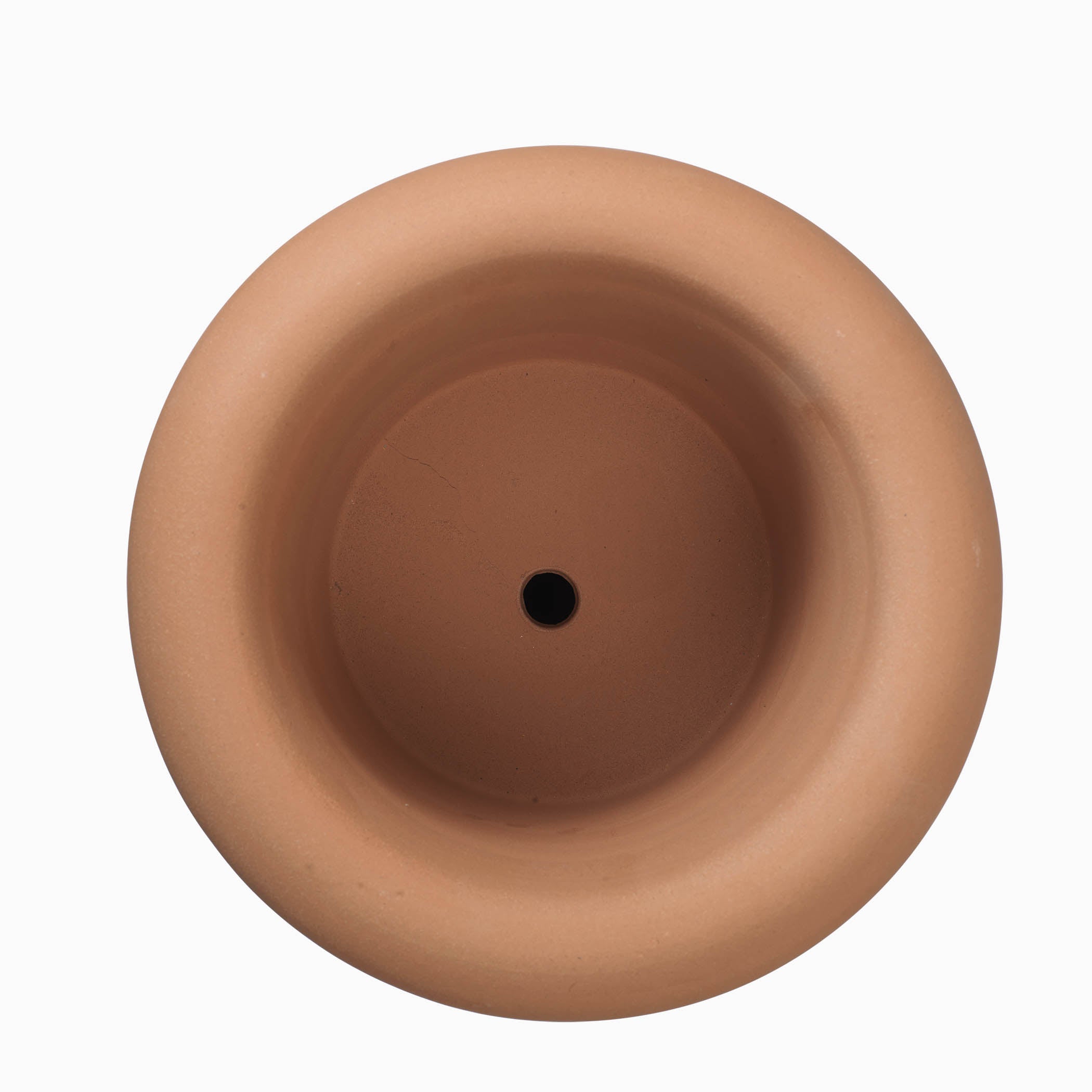 Ferm Living Rollo Pot Terracotta Top View