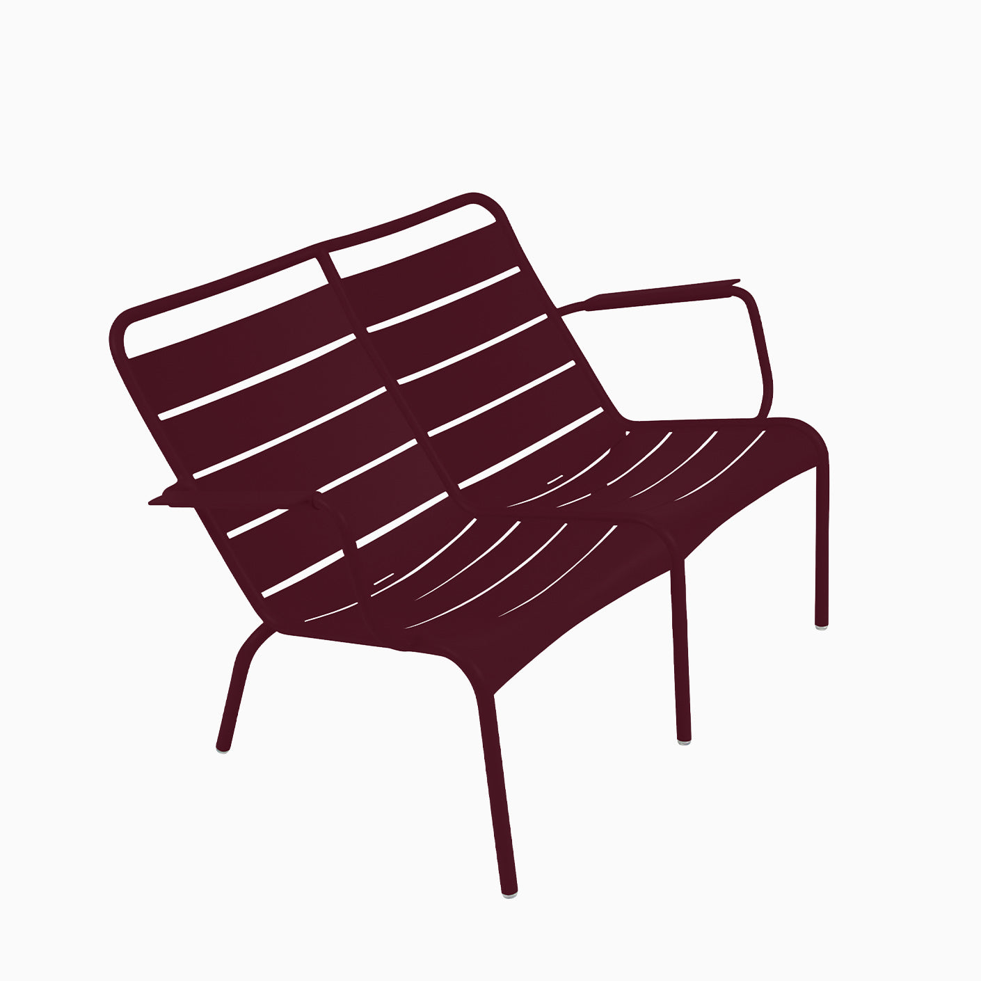 Fermob Luxembourg Duo Low Armchair Black Cherry