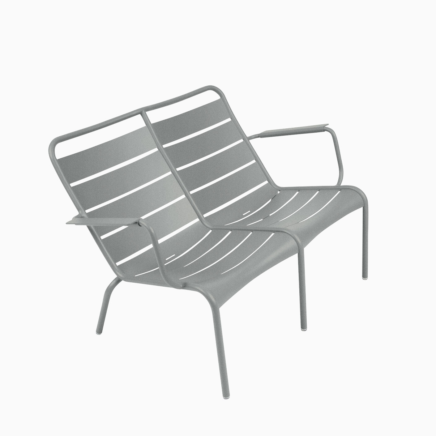 Fermob Luxembourg Duo Low Armchair Lapilli Grey