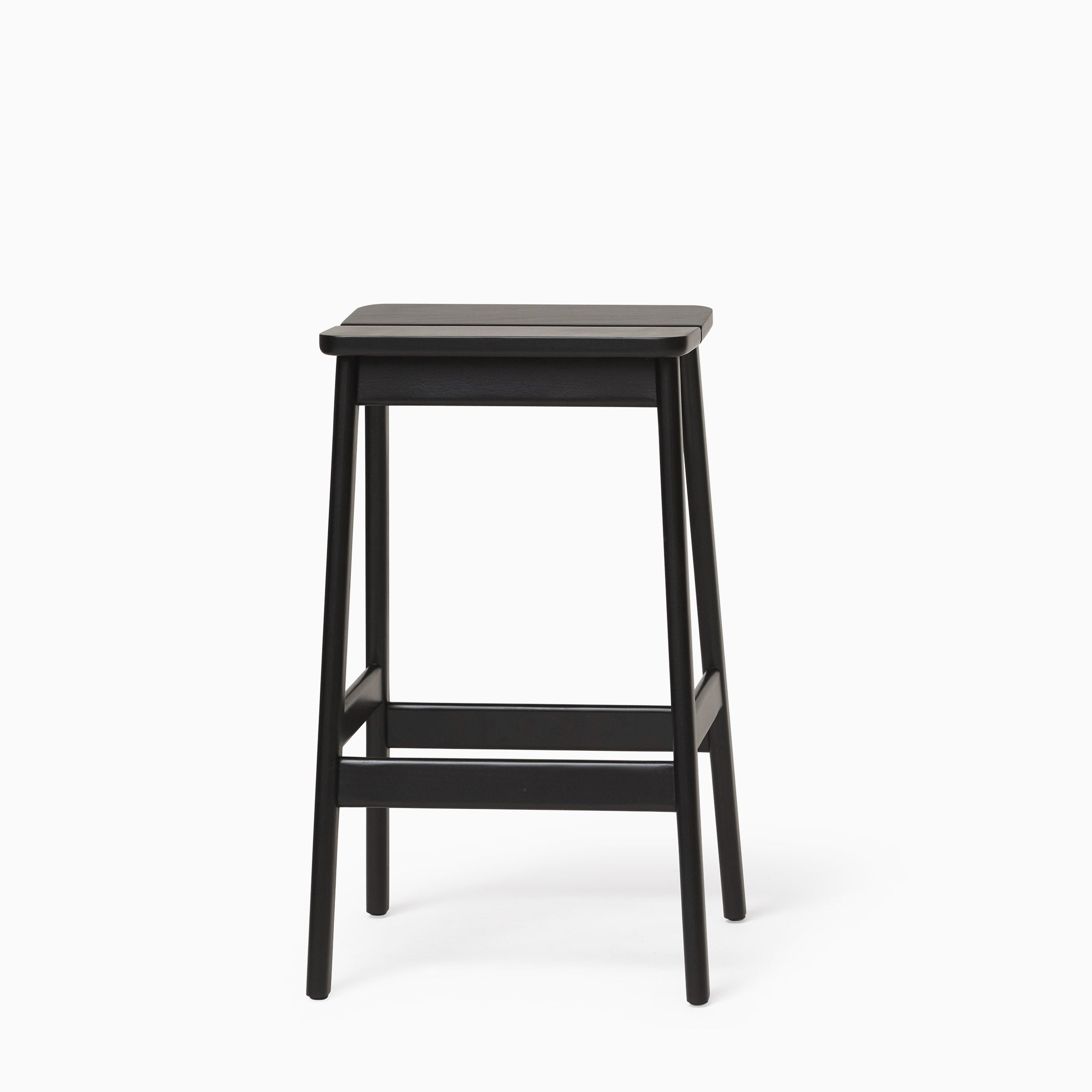 Form & Refine Angle Bar Stool Black Stained Beech