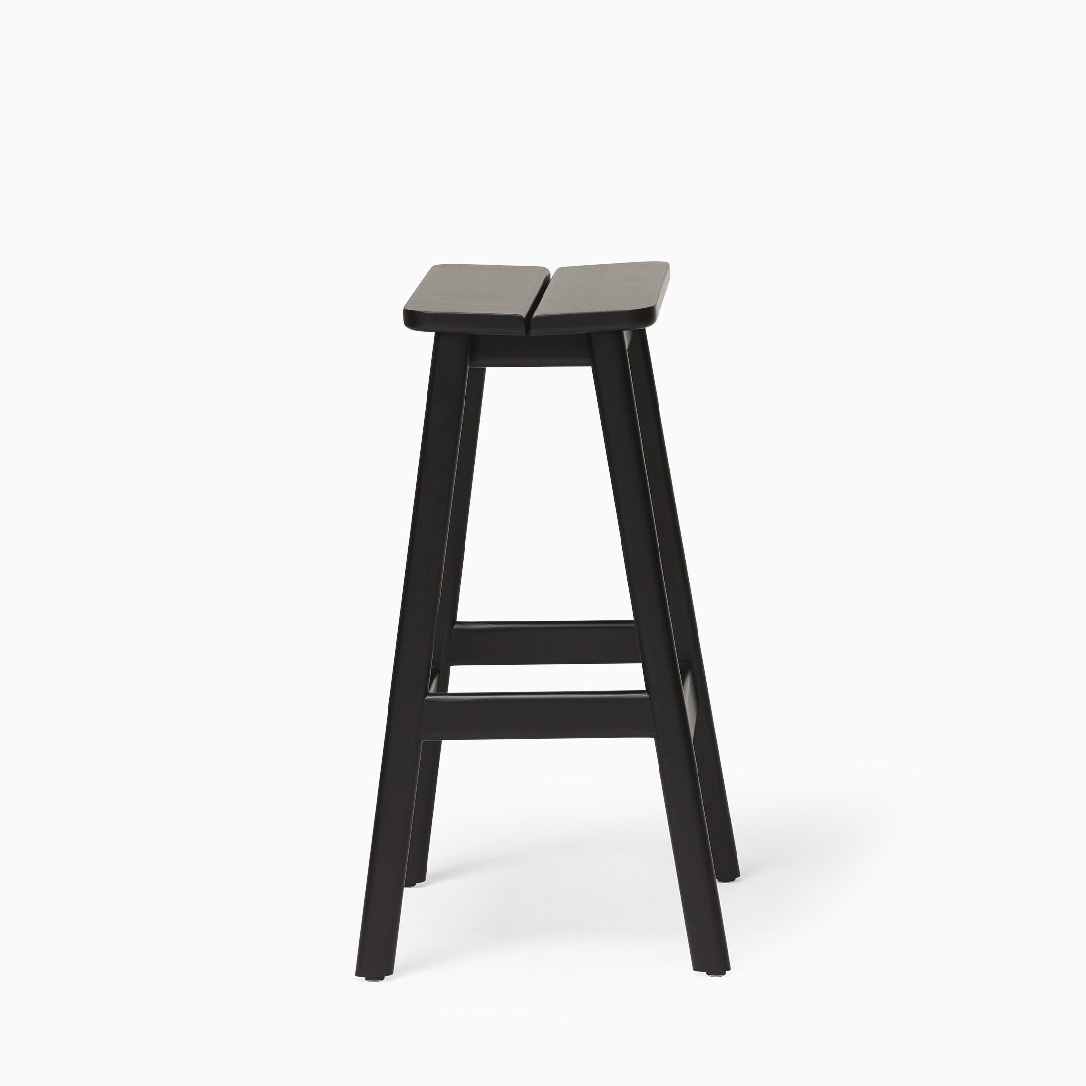 Form & Refine Angle Bar Stool Black Stained Beech