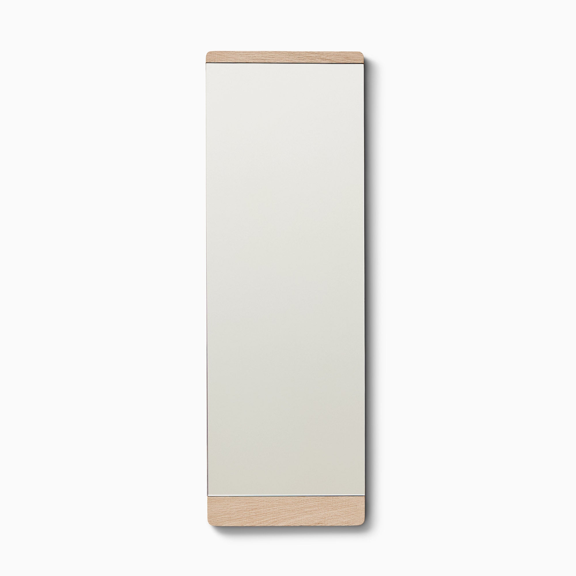 Form & Refine Rim Wall Mirror - 35x110cm White Oiled Oak