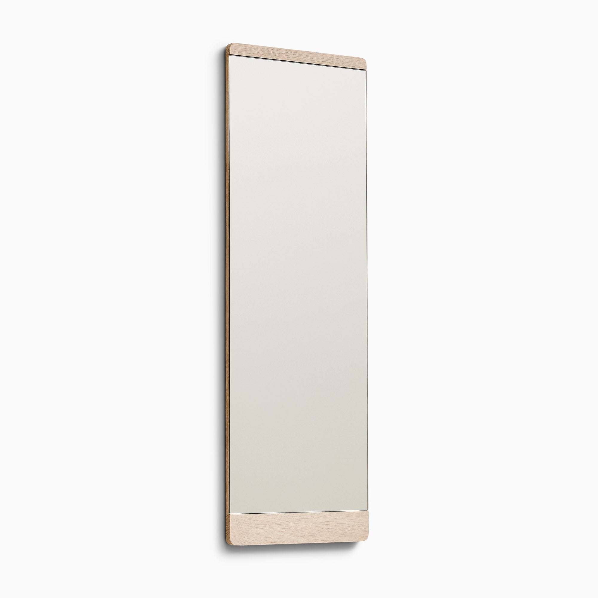 Form & Refine Rim Wall Mirror - 35x110cm White Oiled Oak