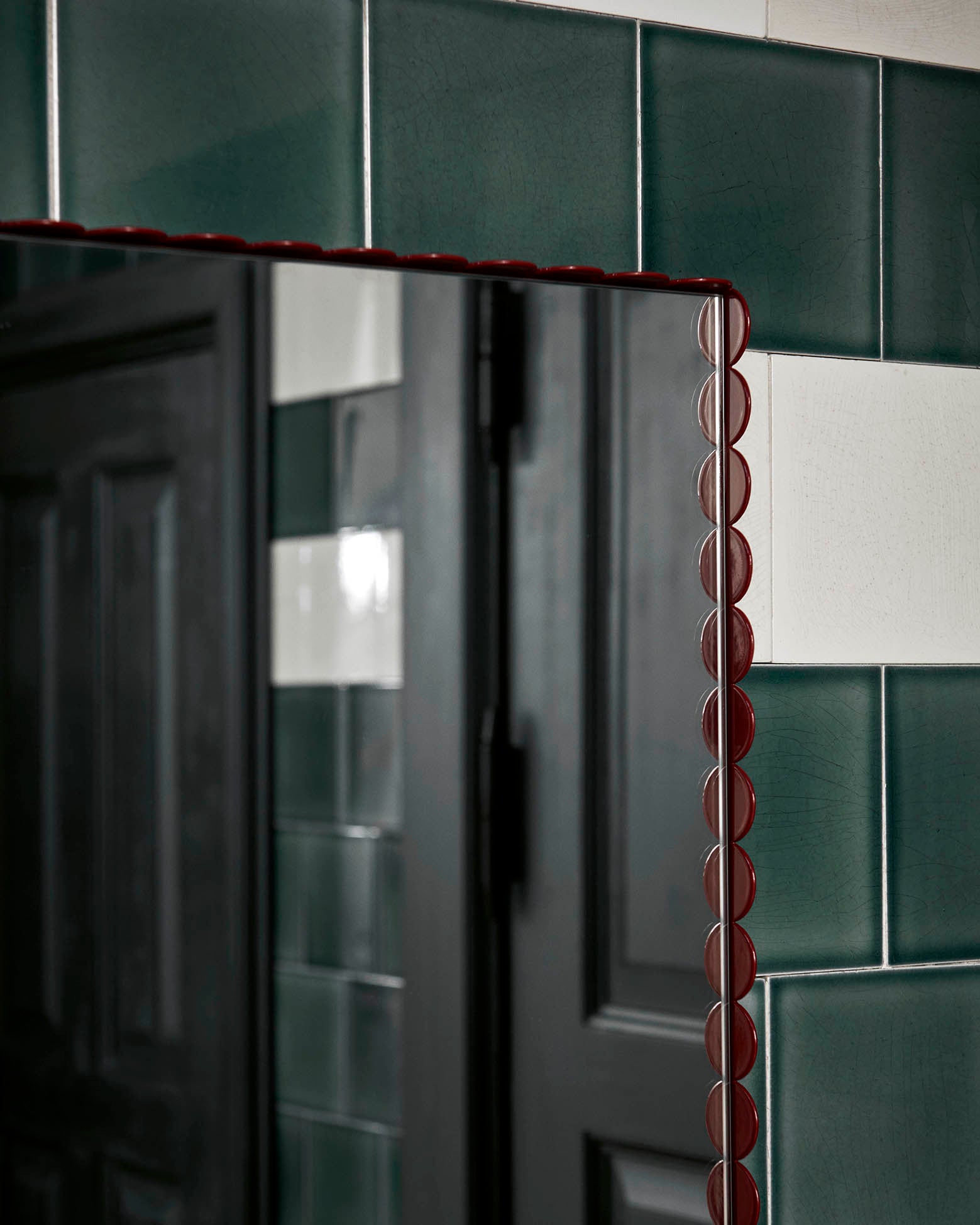 HAY Arcs Mirror Rectangle - Large Burgundy