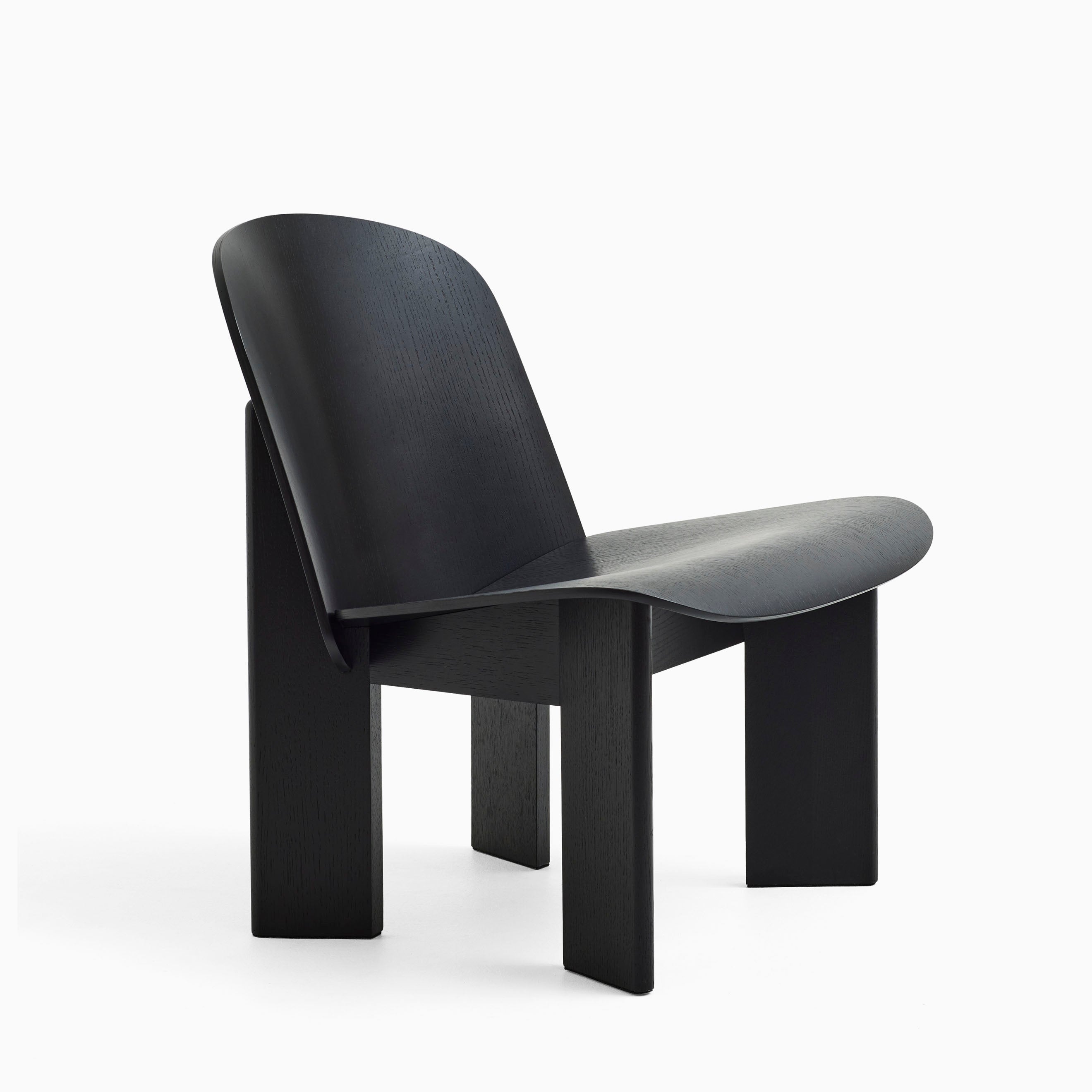 HAY Chisel Lounge Chair Black Lacquered Oak