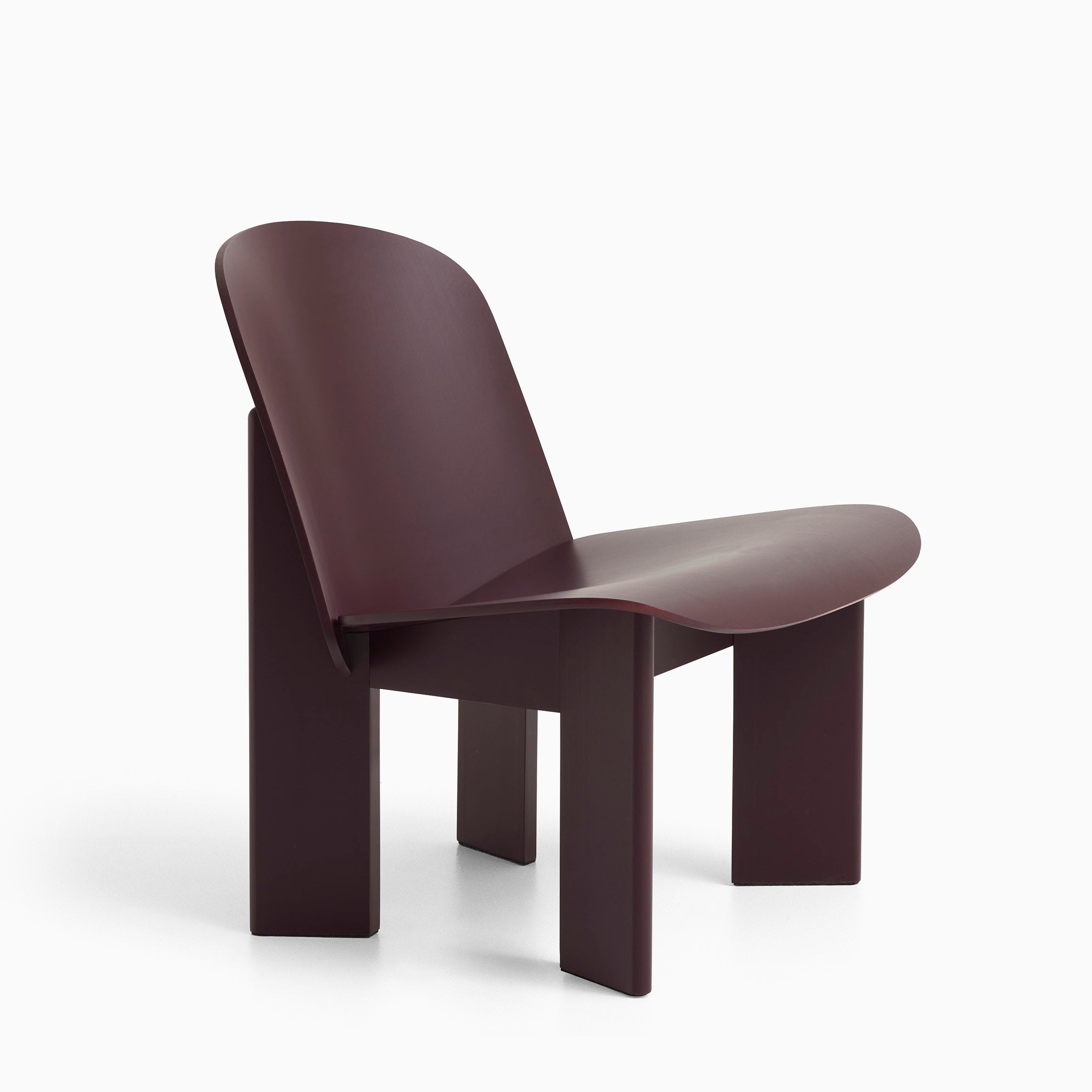 HAY Chisel Lounge Chair Dark Bordeaux Beech
