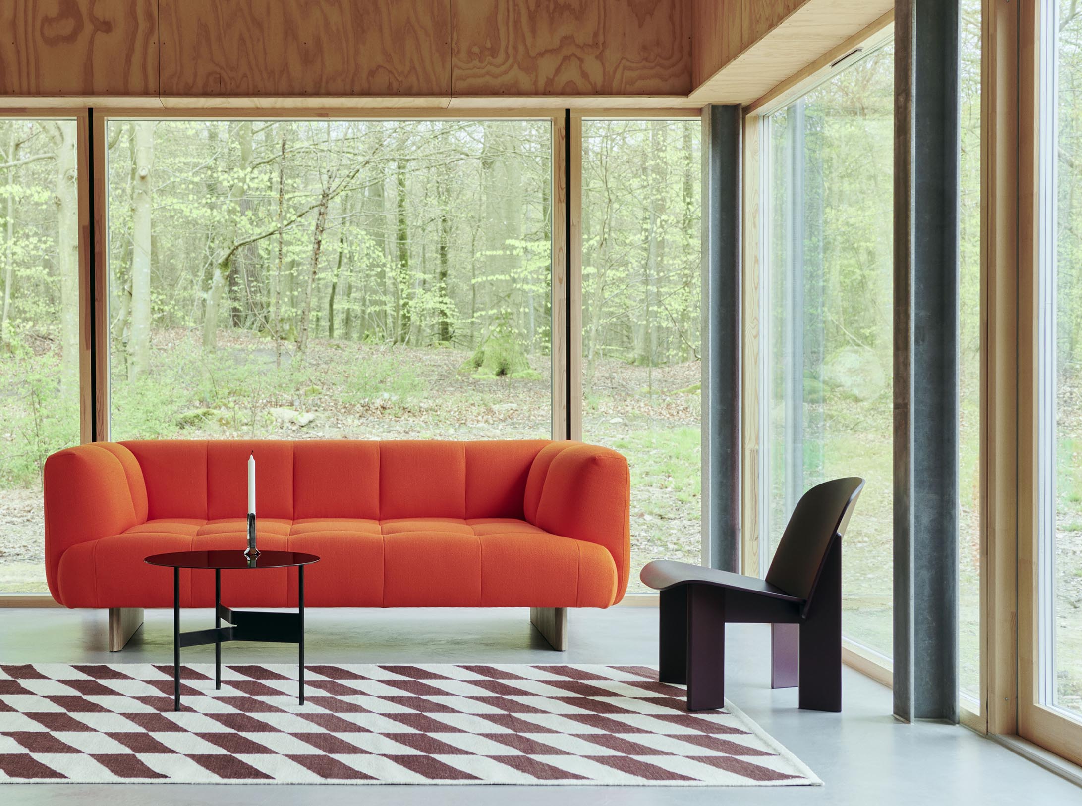 HAY Chisel Lounge Chair Dark Bordeaux