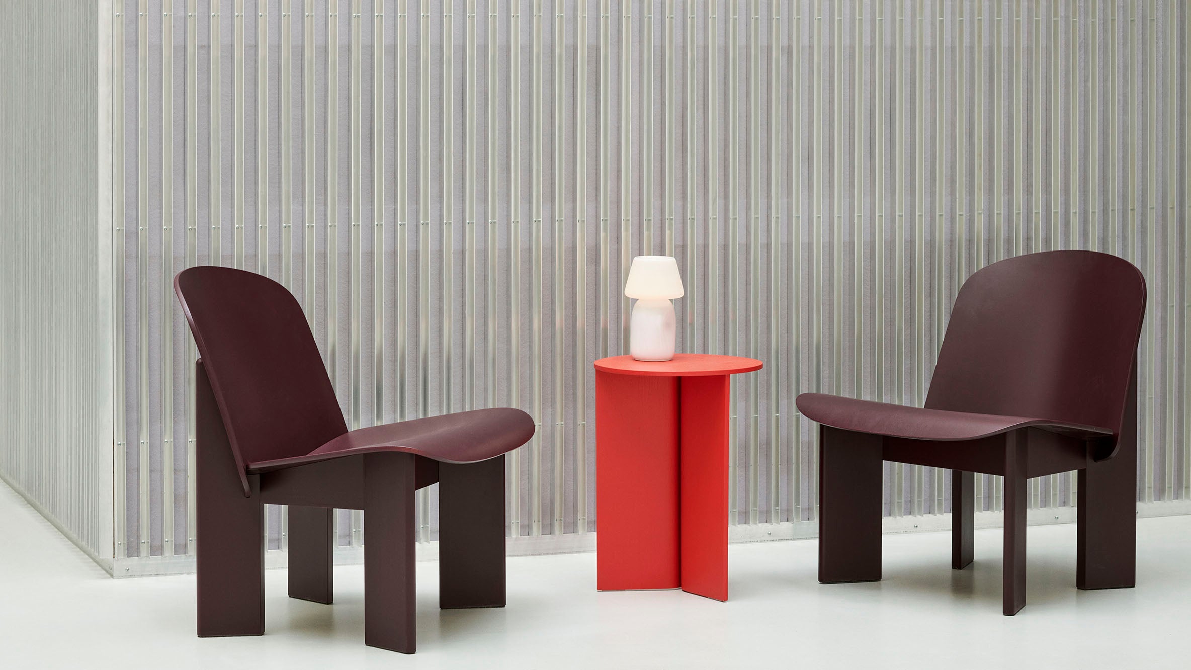 HAY Chisel Lounge Chair Dark Bordeaux
