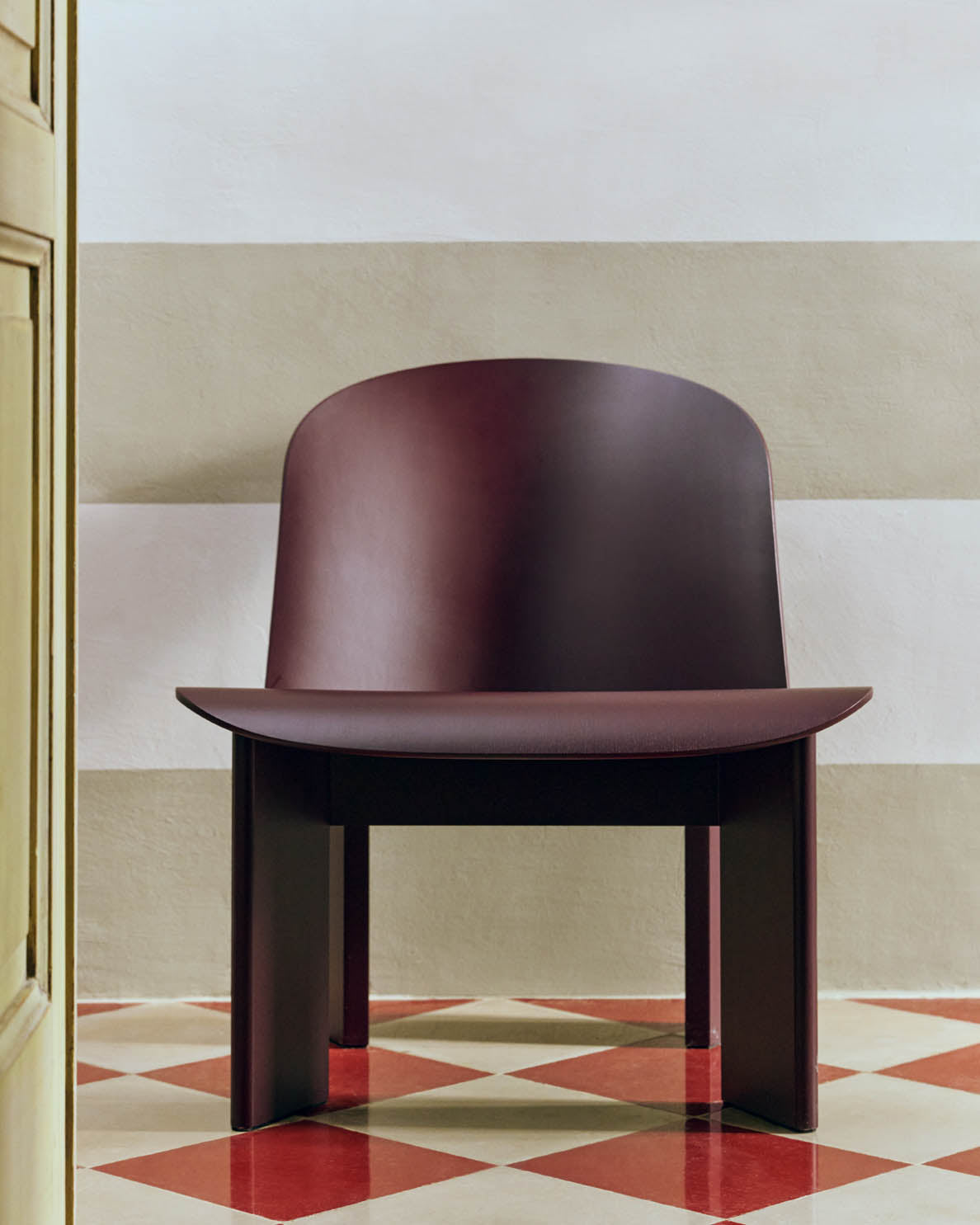 HAY Chisel Lounge Chair Dark Bordeaux