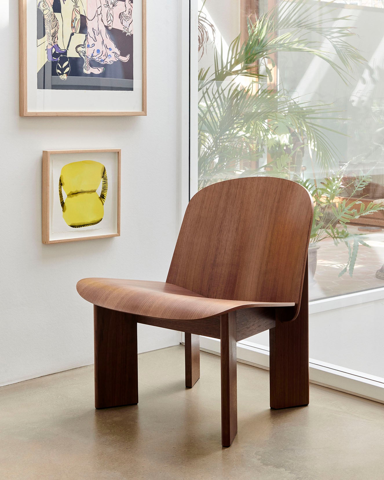 HAY Chisel Lounge Chair Lacquered Walnut