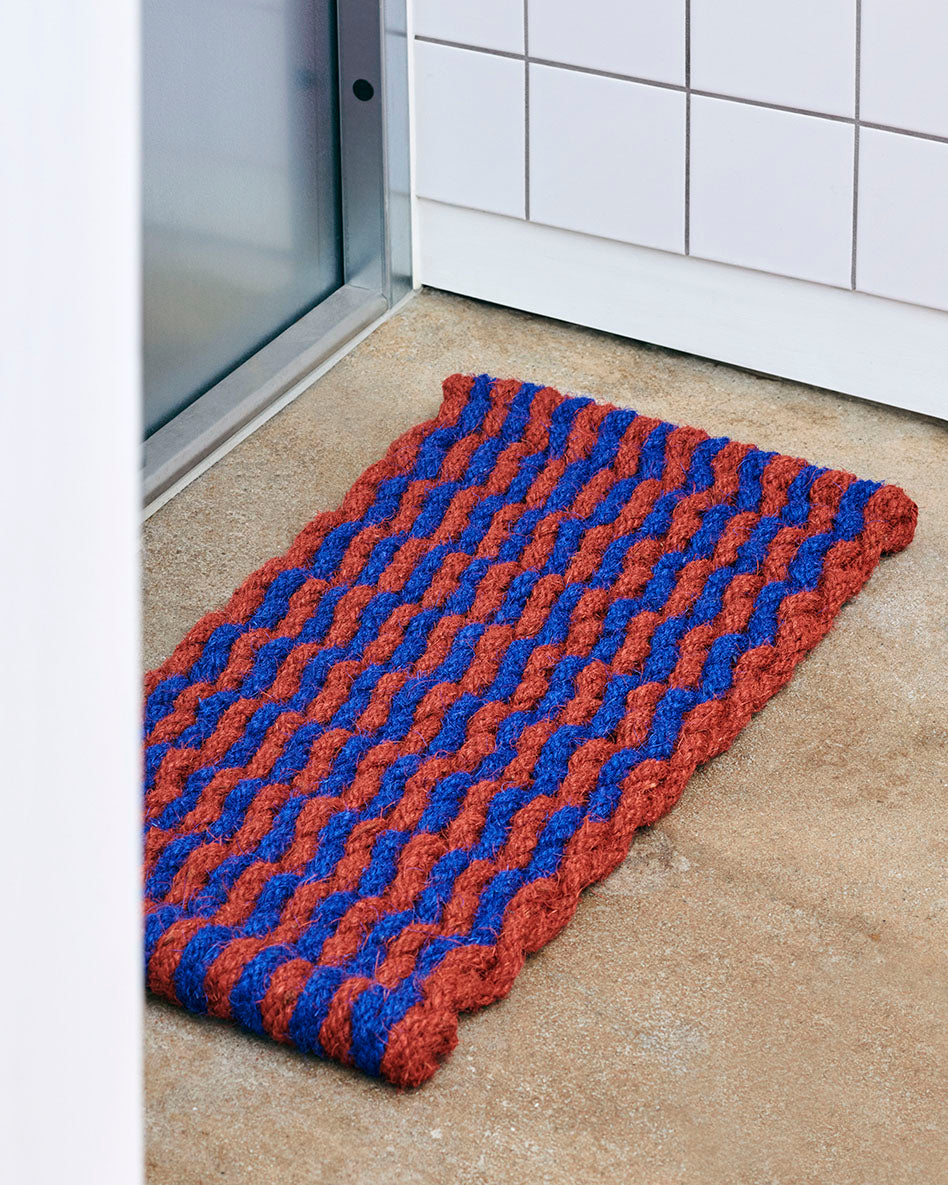 HAY Coco Doormat - Brown and Navy