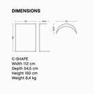 HAY Colour Rack C-Shape Dimensions