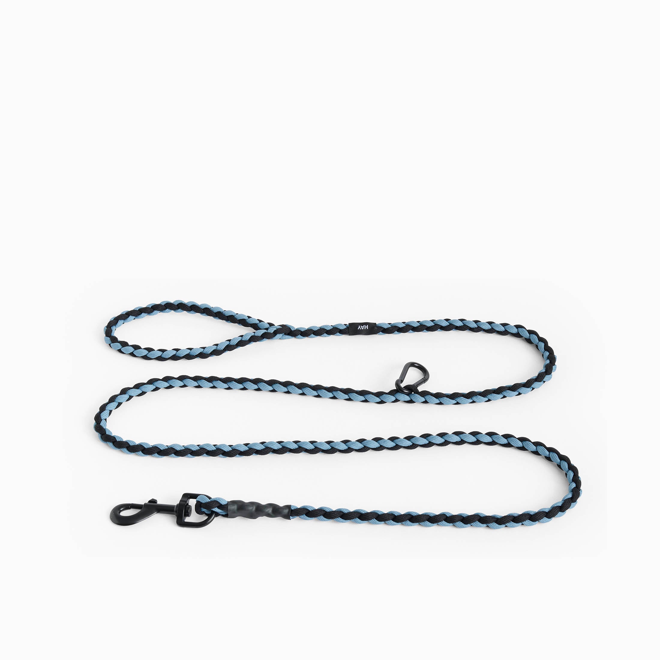 HAY Dog Leash Braided Blue Black