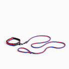 HAY Dog Leash Braided Red Blue with Collar