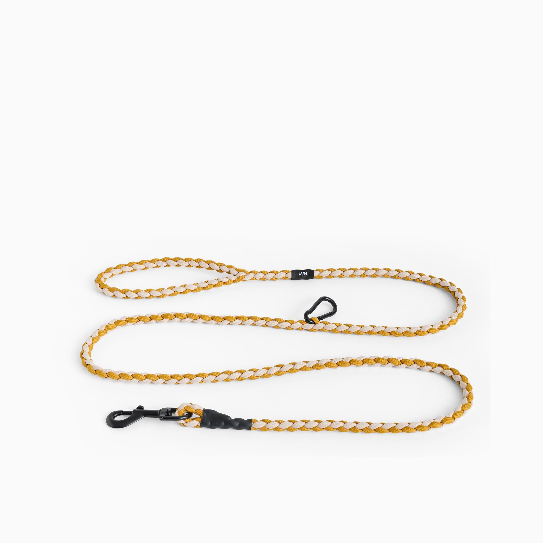 HAY Dog Leash Braided White Ochre