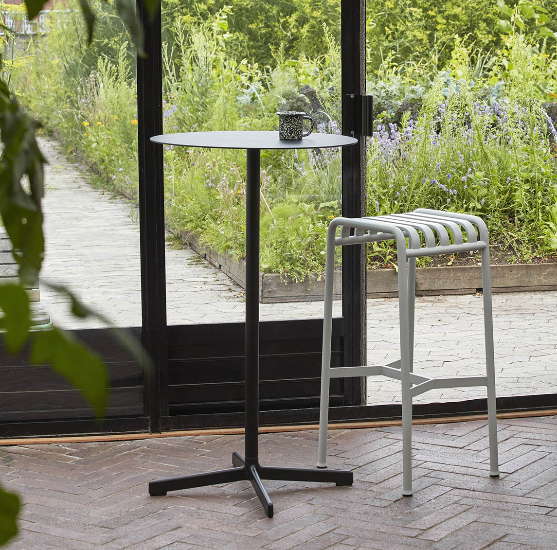 HAY Palissade Bar Stool Sky Grey