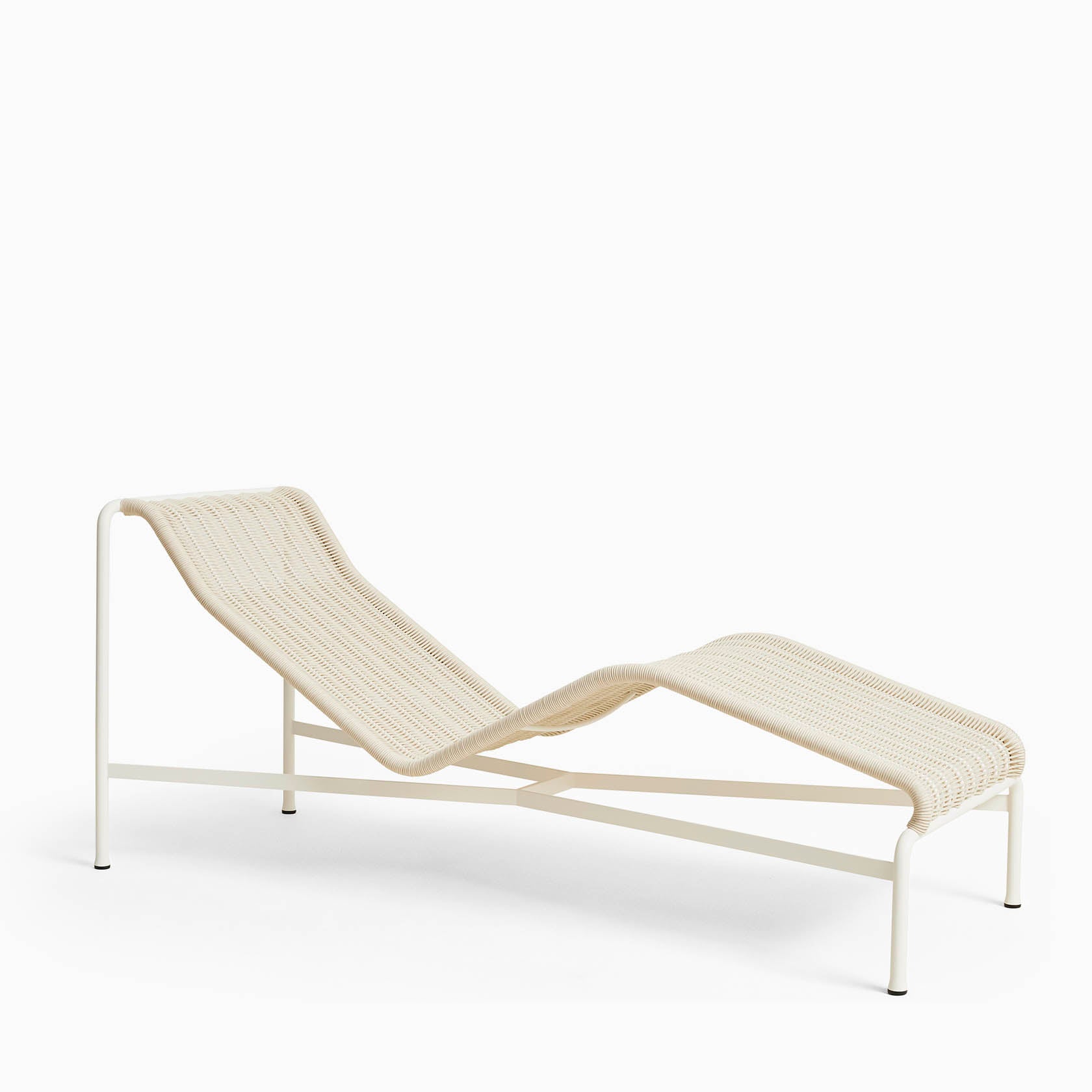 HAY Palissade Cord Chaise Longue Cream White